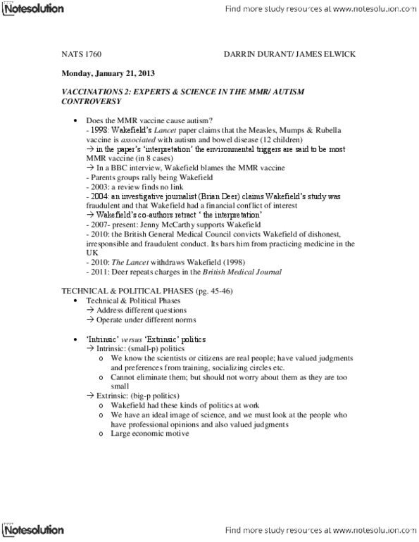 NATS 1760 Lecture Notes - The Bmj, General Medical Council, Rubella Vaccine thumbnail