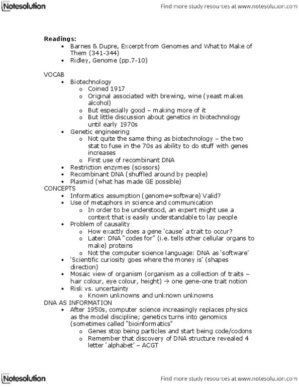 NATS 1760 Lecture Notes - Gene Therapy, There Are Known Knowns, Retrovirus thumbnail