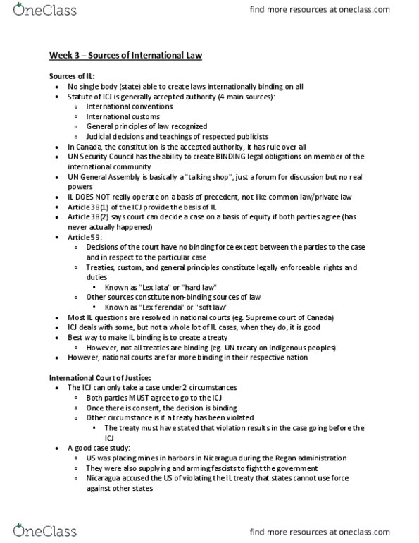 LAWS 2601 Lecture Notes - Lecture 3: Reference Question, Soft Law, Local Access And Transport Area thumbnail