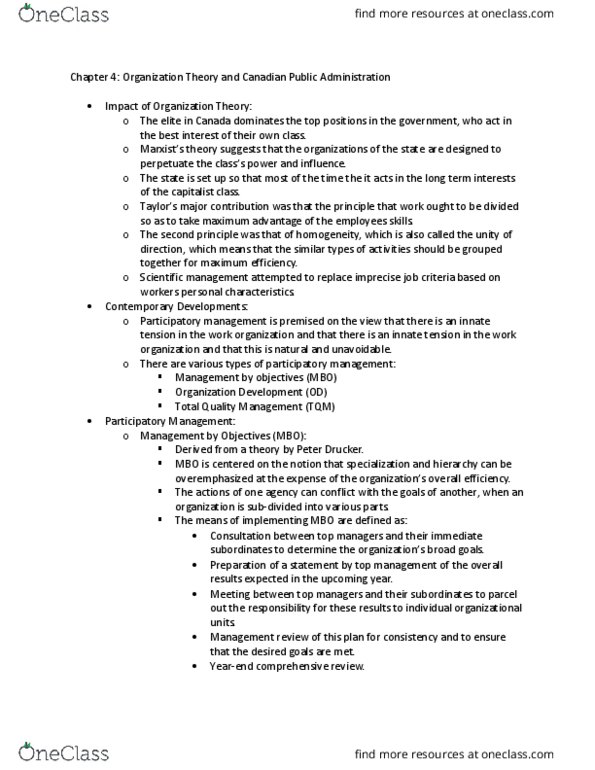 PAP 2300 Lecture Notes - Lecture 4: Peter Drucker, Total Quality Management, Scientific Management thumbnail