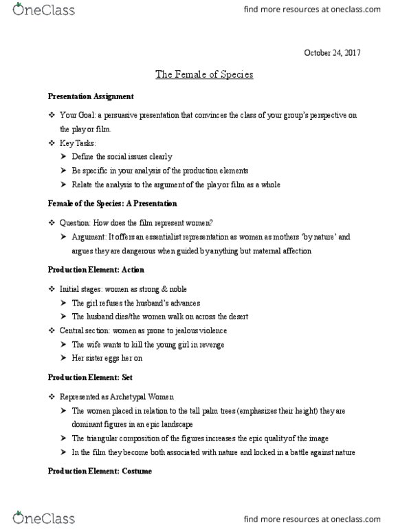 THTRFLM 1T03 Lecture Notes - Lecture 7: Peripeteia, Essentialism thumbnail