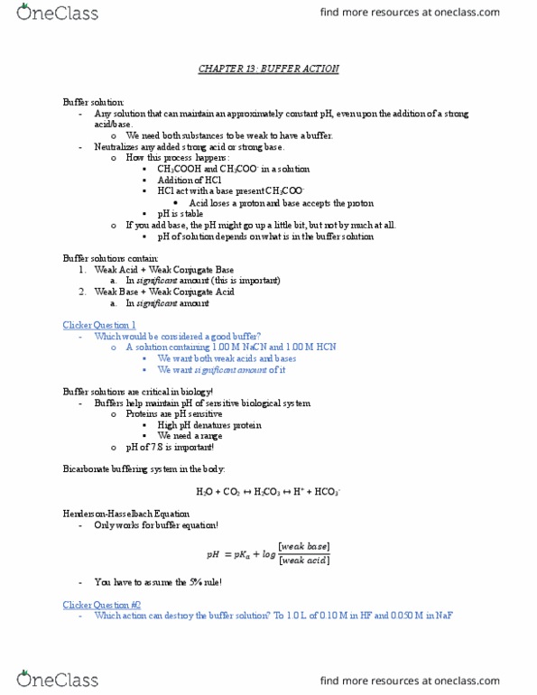 CHEM 14A Chapter 13: Buffer Action thumbnail