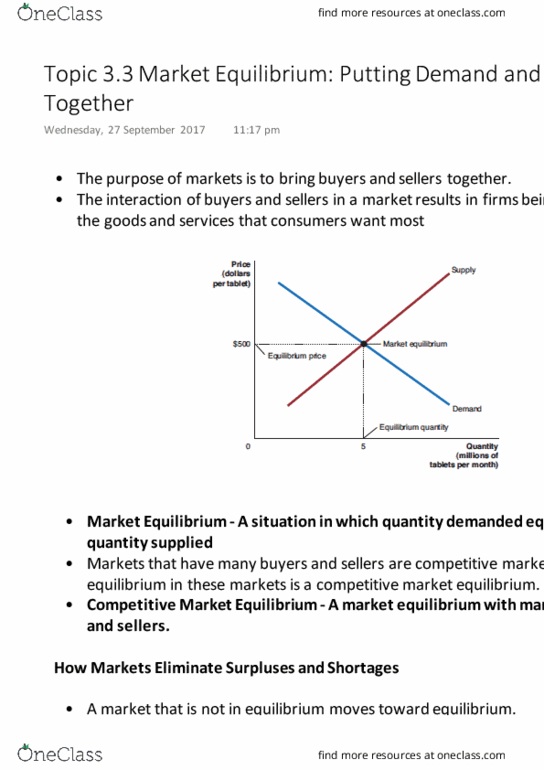 CAS EC 101 Lecture Notes - Lecture 6: Economic Equilibrium, Demand Curve thumbnail
