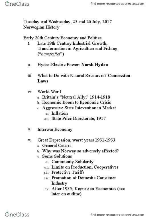 HIST 262 Lecture Notes - Lecture 5: Vidkun Quisling, Nasjonal Samling, Communist International thumbnail