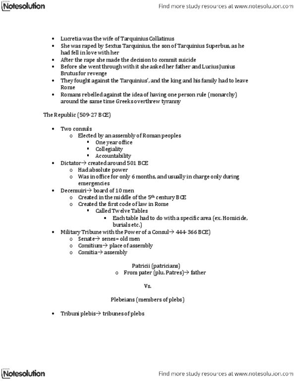 CLST 101 Lecture : January 10, 2013- The Republic.docx thumbnail