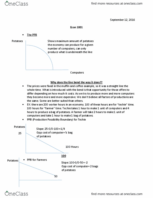 ECON 1001 Lecture Notes - Lecture 3: Technological Change thumbnail