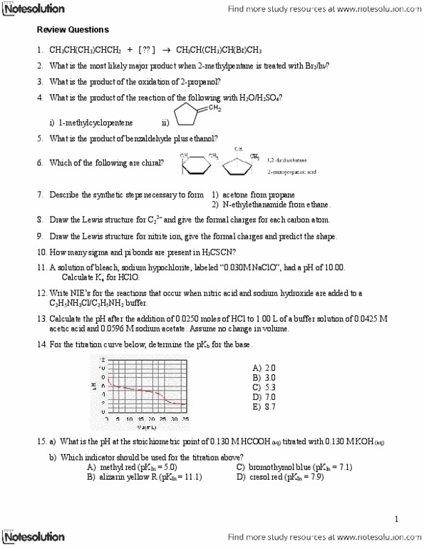 CHEM 1040 Lecture Notes - Benzaldehyde, Sodium Acetate, Alizarin thumbnail