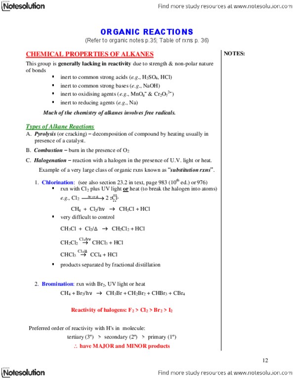 CHEM 1040 Lecture Notes - Nitrobenzene, Lone Pair, Pyrolysis thumbnail