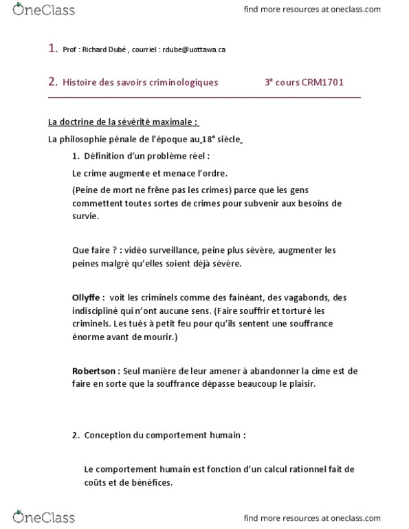 CRM 1701 Lecture Notes - Lecture 1: My Prayer, Le Plaisir, Le Droit thumbnail