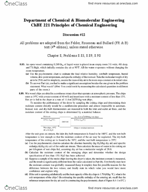 CHBE 221 Lecture Notes - Lecture 12: Chemical Engineering thumbnail