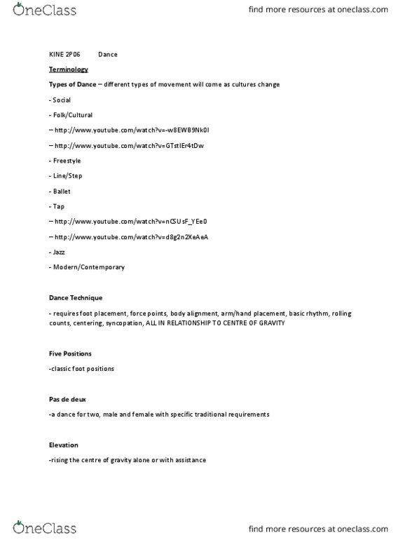 KINE 3P05 Lecture Notes - Lecture 2: Quarter Note, Devil To The Belt, Exhalation thumbnail