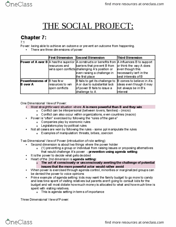 Sociology 1020 Chapter Notes - Chapter 7: Invisible Hand thumbnail