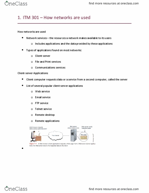 ITM 301 Lecture Notes - Lecture 4: File Server, Email Client, Active Directory thumbnail