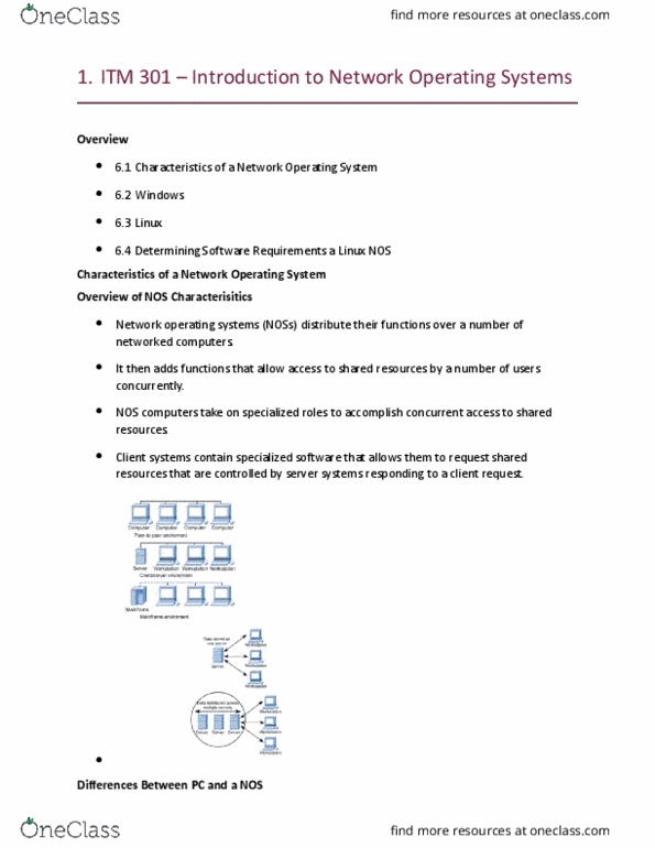 ITM 301 Lecture Notes - Lecture 1: File Server, Multiprocessing, Ibm Eserver thumbnail