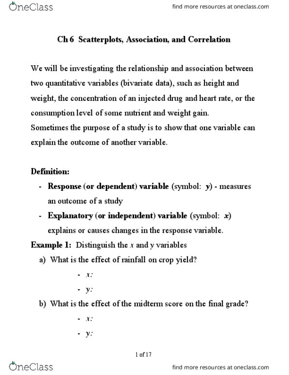 EAS100 Lecture Notes - Lecture 13: Crop Yield, Dependent And Independent Variables, Scatter Plot thumbnail