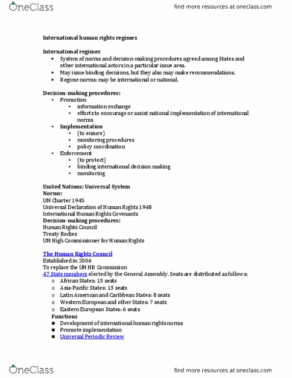 CLJ 110 Lecture Notes - Lecture 7: International Criminal Court, United Nations Human Rights Committee, Learning Technology Partners thumbnail