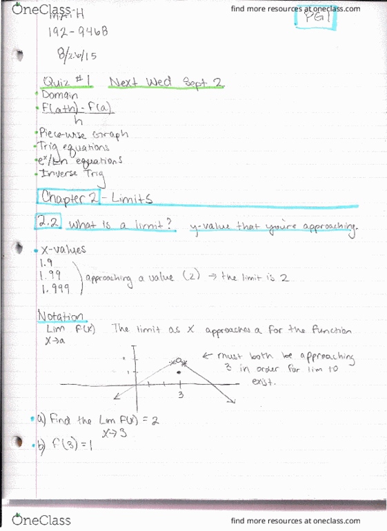 MATH-192 Lecture 25: Math 192 Notes 8.26.15 thumbnail
