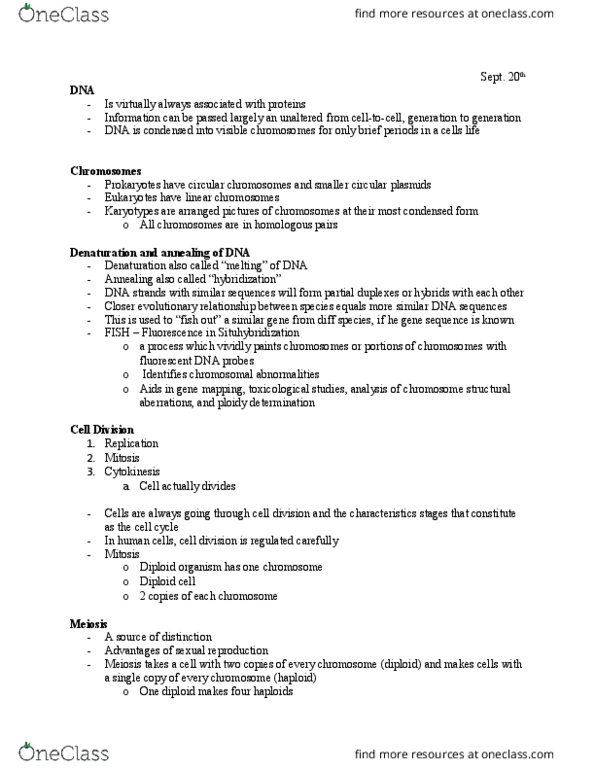 BIOL 1010 Lecture Notes - Lecture 3: Ploidy, Gene Mapping, Dna Replication thumbnail