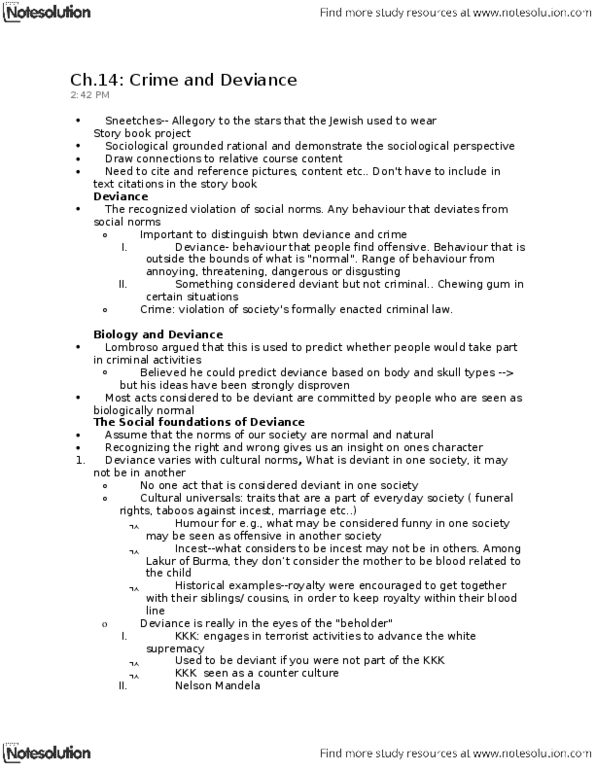 SA 150 Lecture Notes - Differential Association, Racial Profiling, Juvenile Delinquency thumbnail