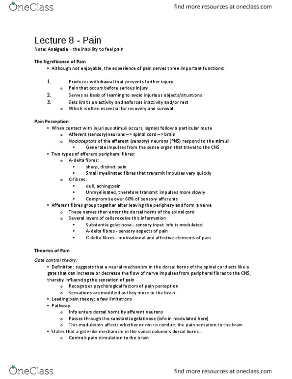 Psychology 2036A/B Lecture 8: Lecture 8 thumbnail