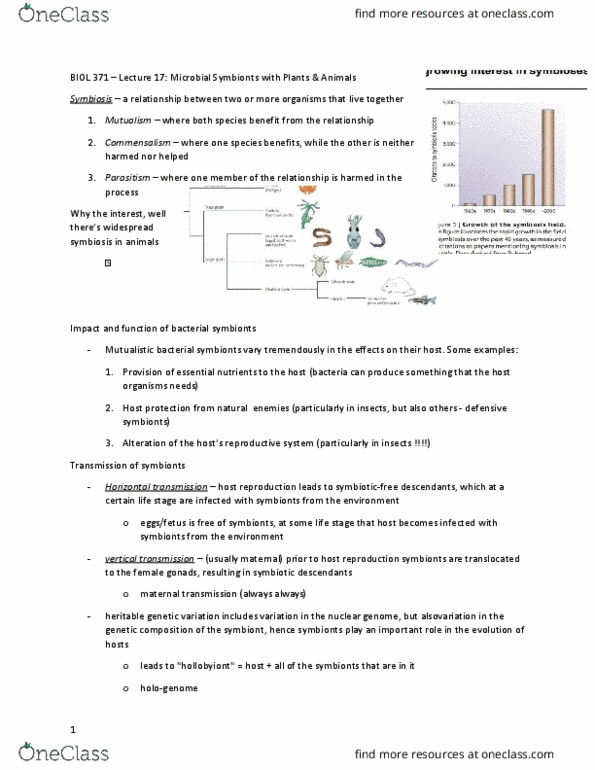 BIOL 371 Lecture Notes - Lecture 17: Embryophyte, Siboglinidae, Sucrose thumbnail