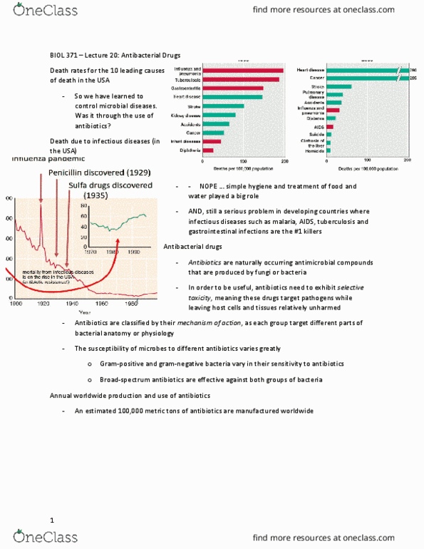 BIOL 371 Lecture Notes - Lecture 20: Enterococcus, Aureus, Oxacillin thumbnail