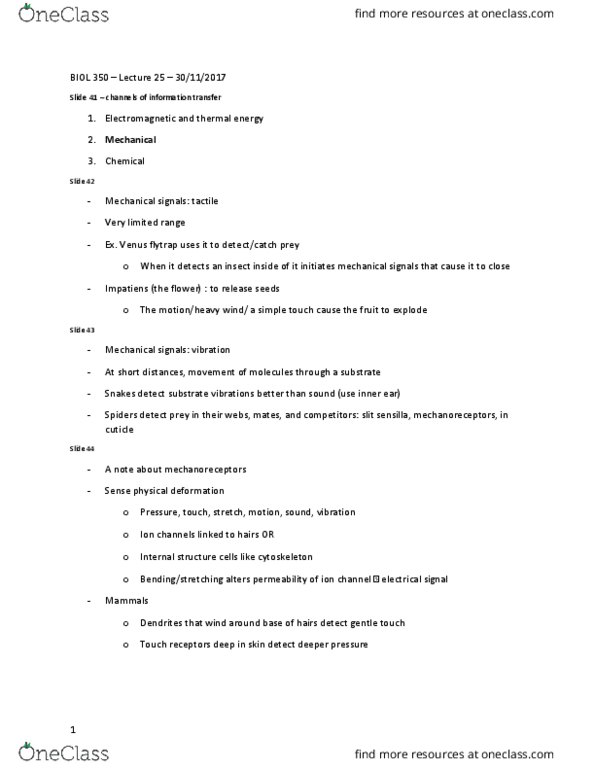 BIOL 350 Lecture Notes - Lecture 25: Bombyx Mori, Cytoskeleton, Shoaling And Schooling thumbnail