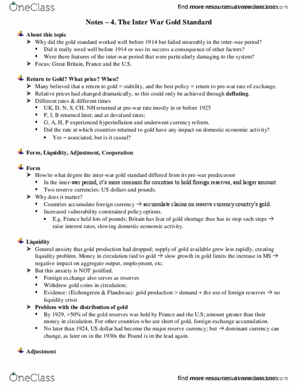 ECO342Y1 Lecture Notes - Lecture 7: Quantitative Easing, Open Market Operation, Benjamin Strong Jr. thumbnail