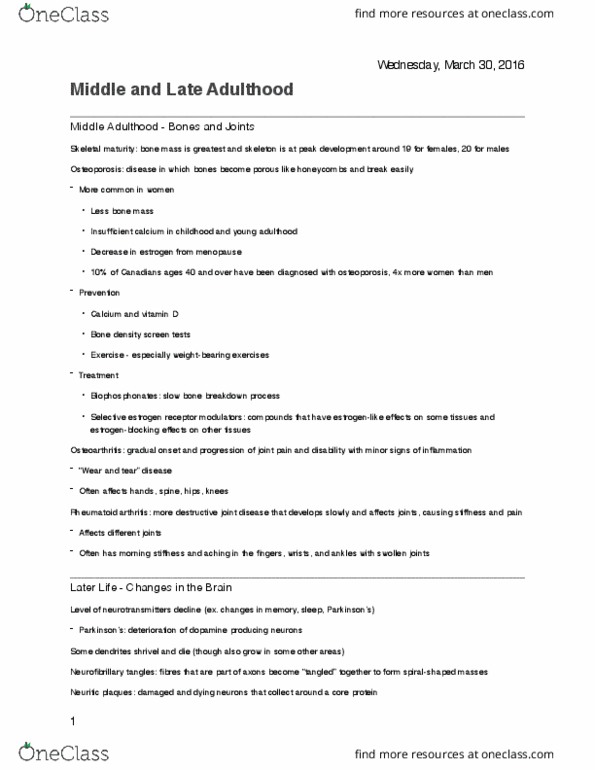 PSY 2114 Lecture Notes - Lecture 9: Atherosclerosis, Sexual Dysfunction, Cerebrovascular Disease thumbnail