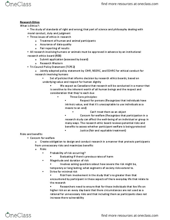 Statistical Sciences 2037A/B Lecture Notes - Lecture 6: Natural Sciences And Engineering Research Council, Institute For Operations Research And The Management Sciences thumbnail