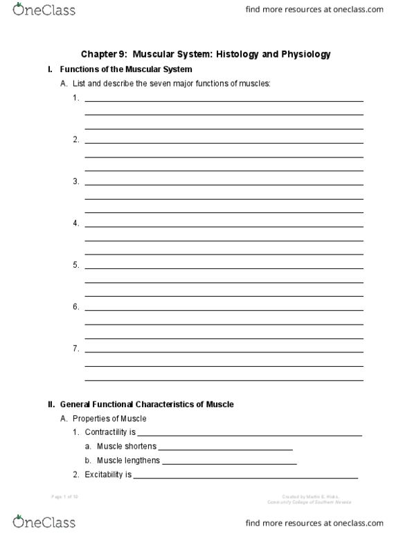 01:119:127 Chapter Notes - Chapter 9: Organic Compound, Histology, Cardiac Muscle thumbnail