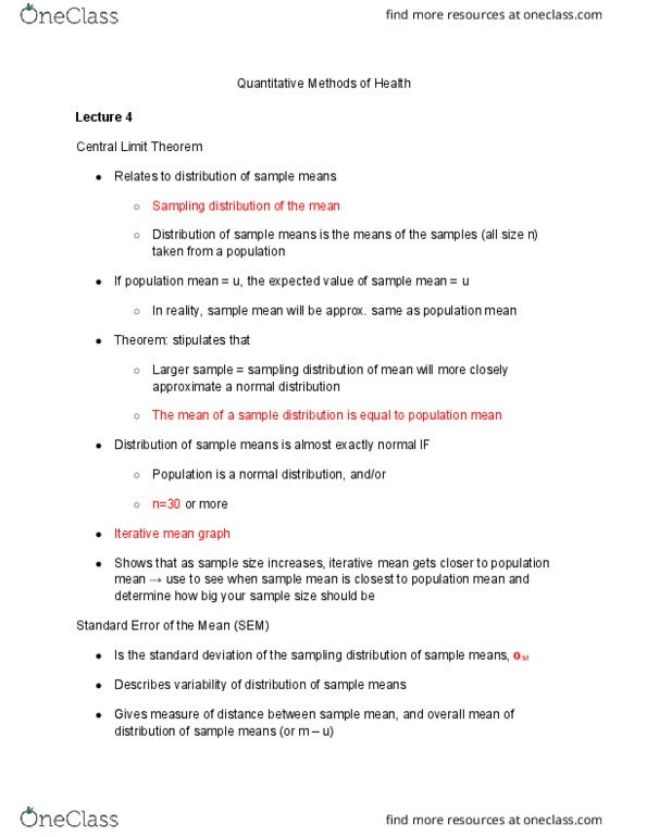 HSS 2381 Lecture Notes - Lecture 4: Type I And Type Ii Errors, Statistical Hypothesis Testing, West Bank Areas In The Oslo Ii Accord thumbnail