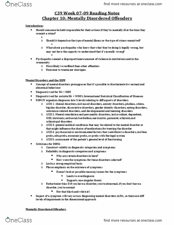 PSYC39H3 Chapter Notes - Chapter 10: Microcurrent Electrical Neuromuscular Stimulator, Reduced Affect Display, Mass Media thumbnail