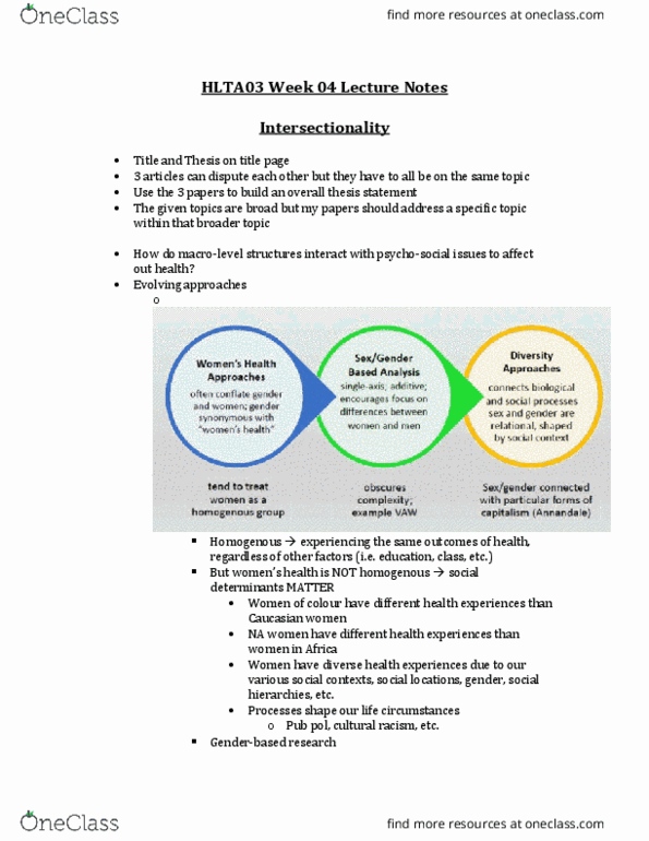 HLTA03H3 Lecture Notes - Lecture 4: Infant Mortality, Xenophobia, Racialization thumbnail