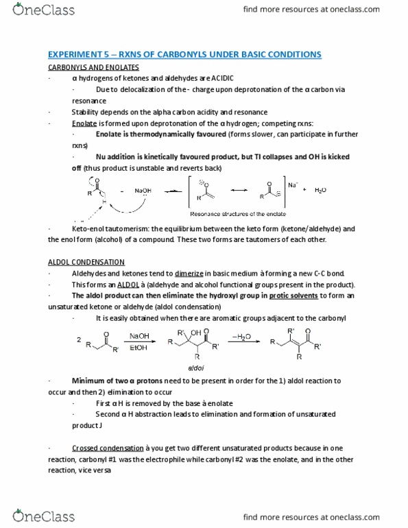 CHM 2123 Lecture Notes - Lecture 5: Proton Nuclear Magnetic Resonance, Acetophenone, Haloketone thumbnail