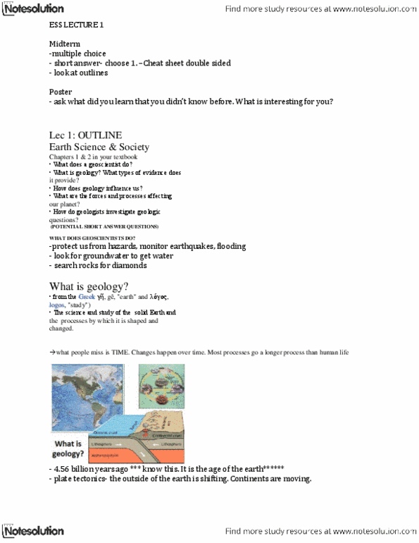 ESS105H1 Lecture Notes - Canadian Shield, Outer Core, Structure Of The Earth thumbnail