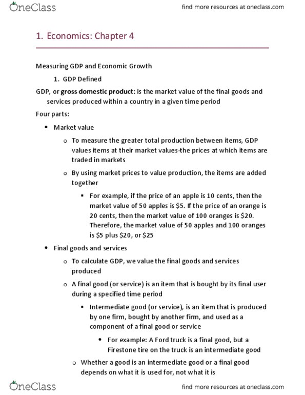 ECON 1012 Lecture Notes - Lecture 3: Factor Cost, Gross National Product, Potential Output thumbnail