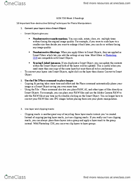 GCM 738 Lecture Notes - Lecture 3: Blend Modes, Photo Manipulation, Nondestructive Testing thumbnail