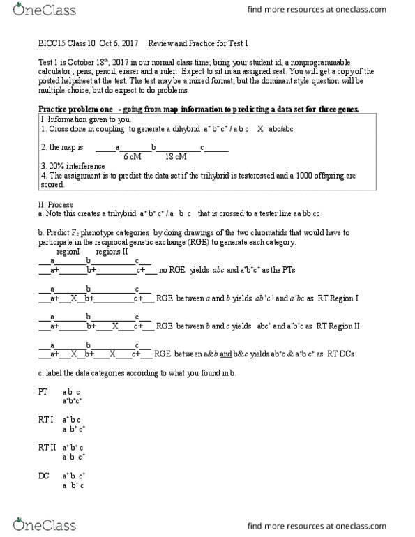 HISC45H3 Lecture Notes - Lecture 1: Synteny, Centimorgan thumbnail