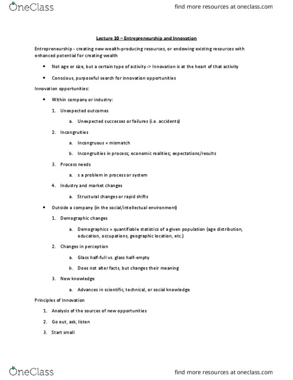 ADMS 1010 Lecture Notes - Lecture 10: Knowledge Economy, Tacit Knowledge, Theory X And Theory Y thumbnail