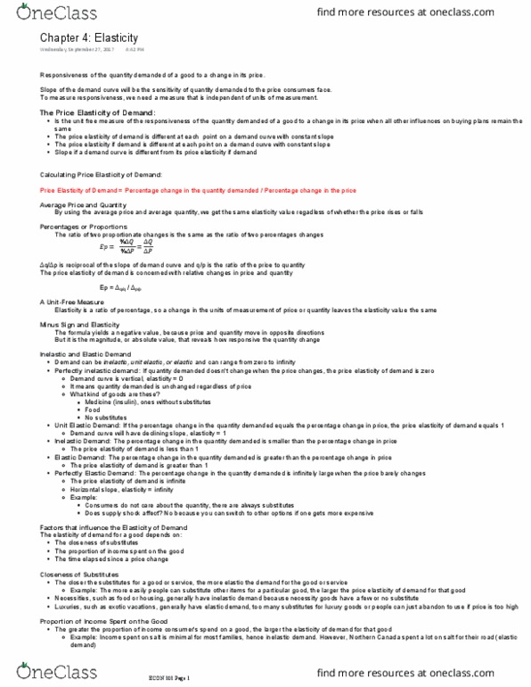 ECON101 Lecture Notes - Lecture 4: Demand Curve, Northern Canada thumbnail