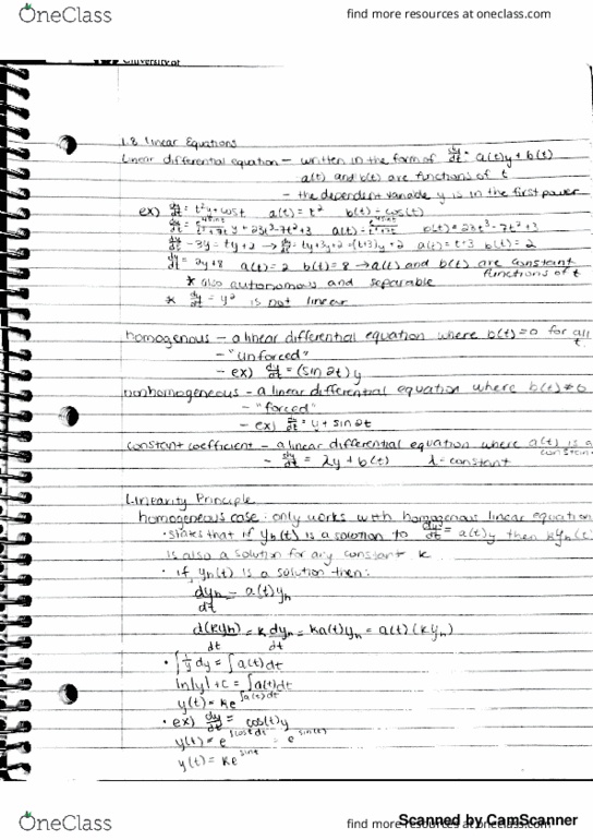 MATH 2420Q Chapter 1.8: 1.8 Linear Equations thumbnail