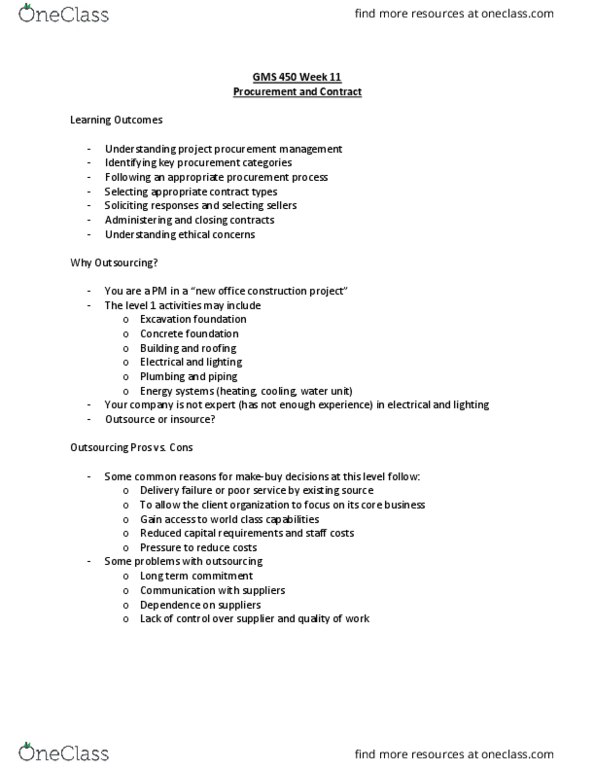 GMS 450 Lecture Notes - Lecture 11: Middleground, Final Offer, Payment System thumbnail