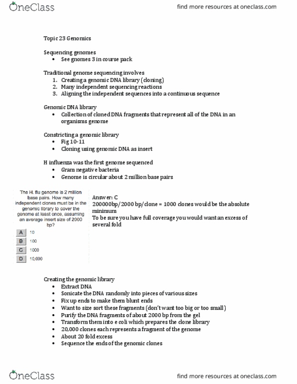 Biochemistry 2280A Lecture Notes - Lecture 24: Telomere, Phorbol, Chromatin thumbnail