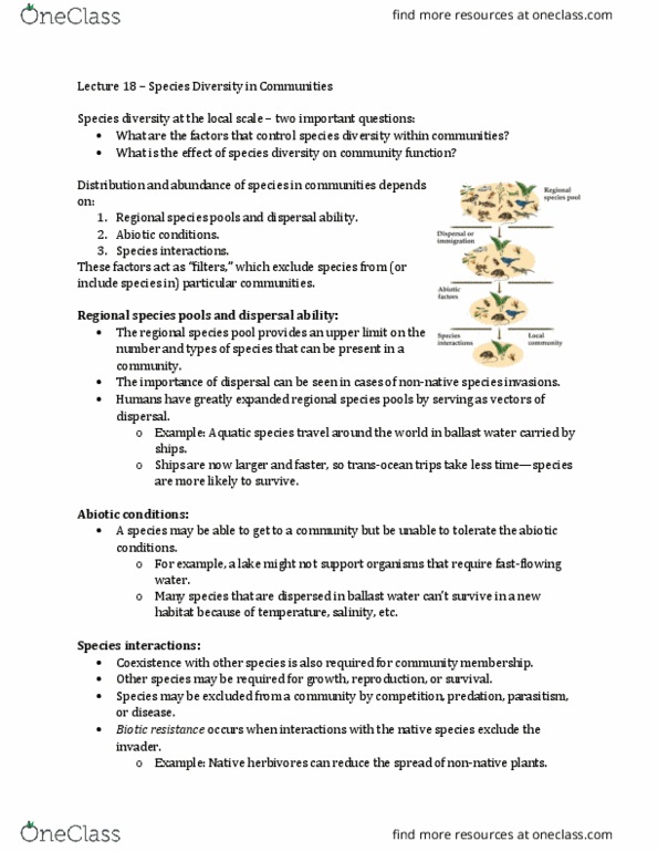 Biology 2483A Lecture Notes - Lecture 18: Competitive Exclusion Principle, Intertidal Zone, Soil Fertility thumbnail