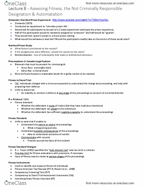 Psychology 2032A/B Lecture Notes - Lecture 8: Behaviour Therapy, Hypoglycemia, Antipsychotic thumbnail