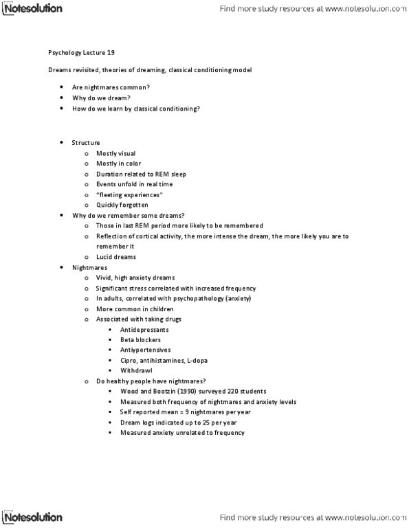 Psychology 1000 Lecture Notes - Lecture 19: Behaviorism, Ciprofloxacin, Antihistamine thumbnail