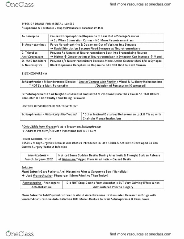 CHEM 181 Lecture Notes - Lecture 28: Dianetics, Trazodone, Olanzapine thumbnail