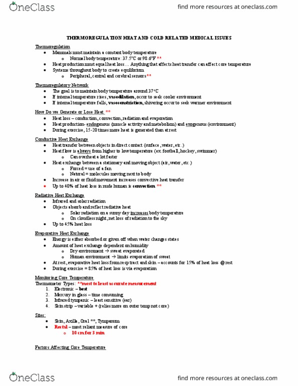 Kinesiology 4437A/B Lecture Notes - Lecture 3: Medical Equipment, Oliguria, Ibuprofen thumbnail