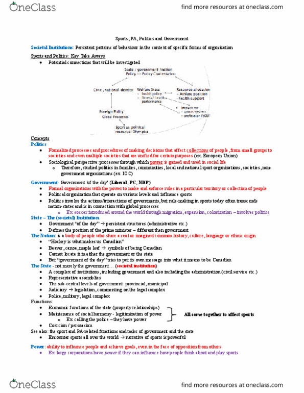 Kinesiology 2250A/B Lecture Notes - Lecture 9: Ontario Health Insurance Plan, Free Trade, Ethnocentrism thumbnail